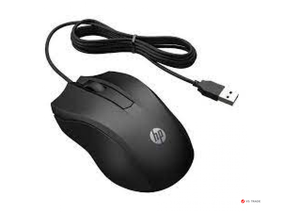 Мышь оптическая проводная HP 6VY96AA 100 Black, USB-A