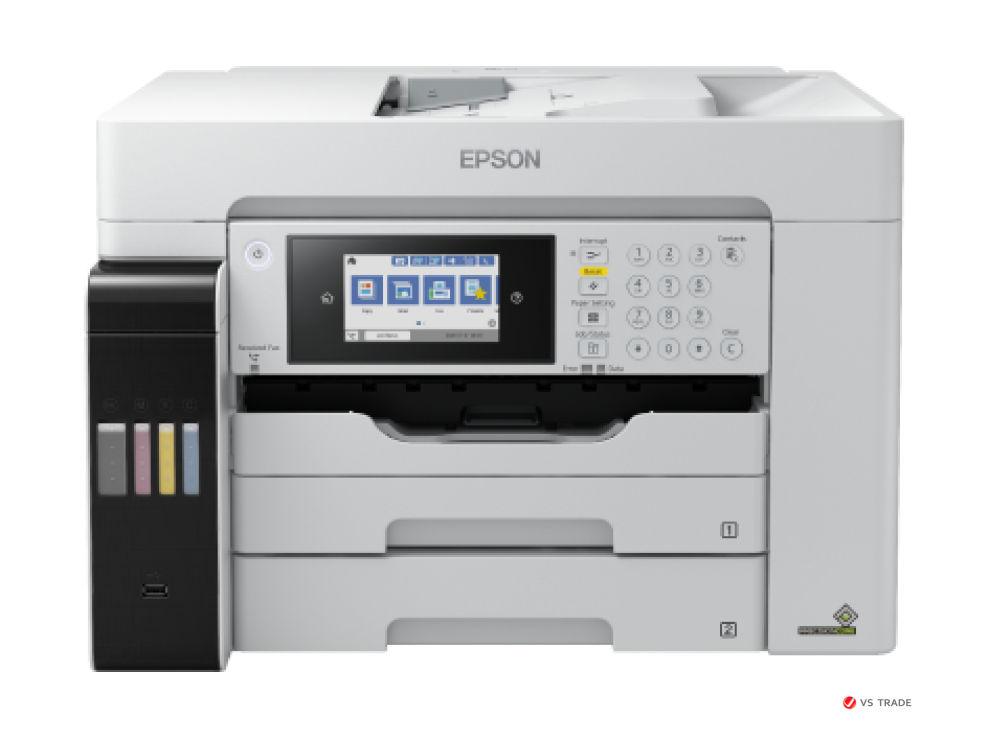 МФУ струйное цветное Epson L15180 C11CH71408, А3+, до 32 стр/мин, ADF, WIFI, LAN, Duplex, Fax