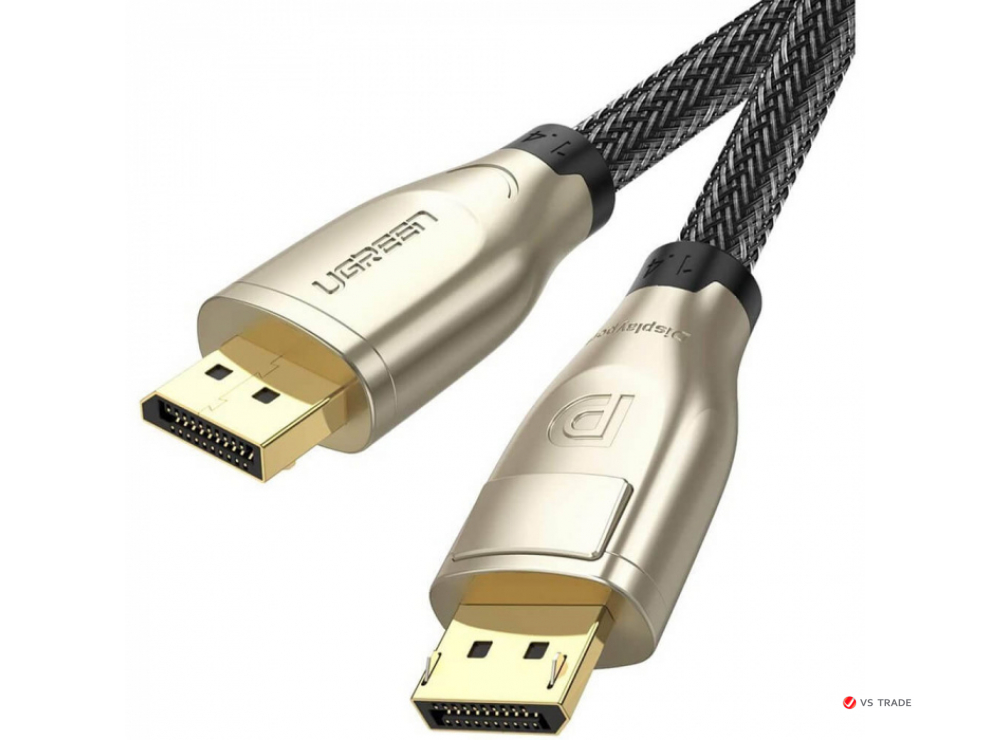 Кабель Ugreen DP112 DisplayPort 1.4, 8K, 1m (Black) 60842
