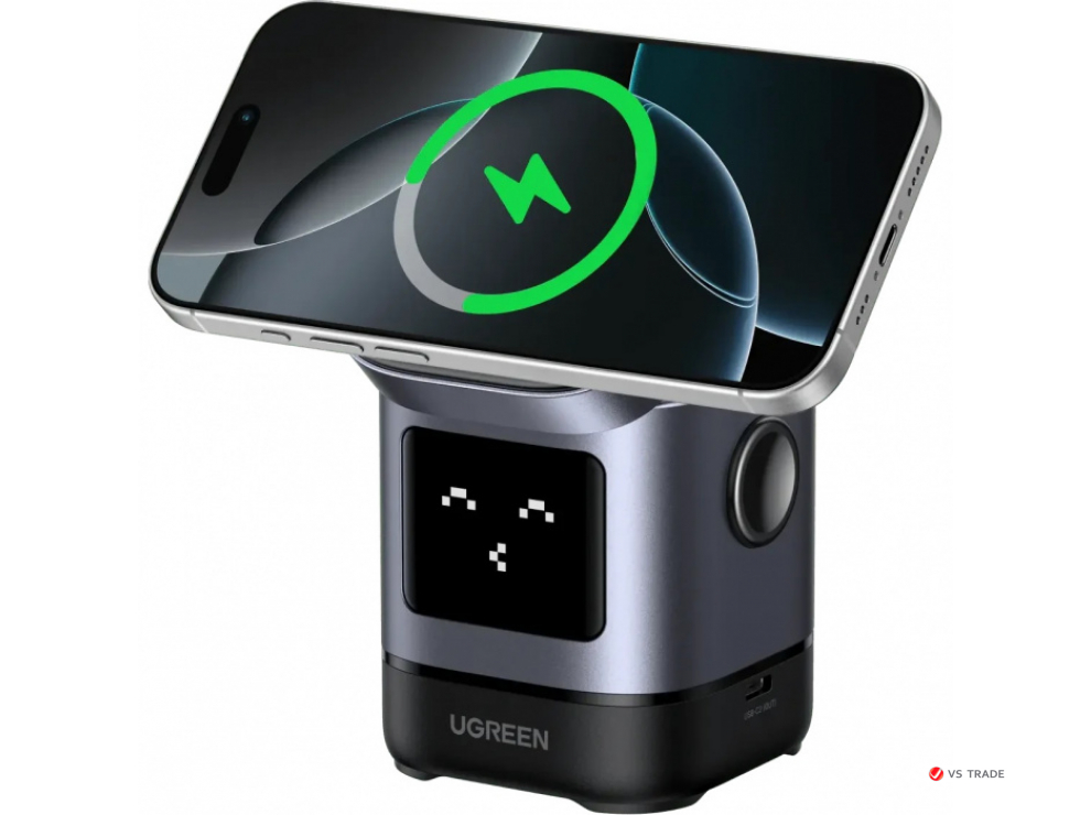 Беспроводная зарядка Ugreen W709 45775 2-in-1/15W Magnetic Wireless Charger for IPhone + AirPods