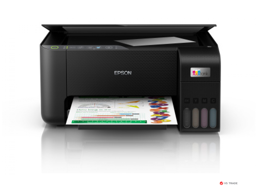 МФУ струйное цветное Epson L3251 C11CJ67413, до 33 стр/мин (10 стр/мин ISO), А4, печать фотографий, WIFI, no ADF (черный