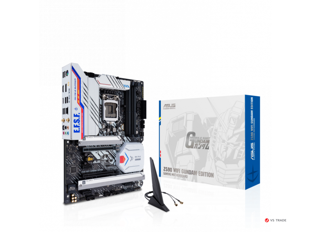 Сист. плата ASUS Z590 WIFI GUNDAM EDITION, Z590, 1200, 4xDIMM DDR4, 2xPCI-E x16, 1xPCI-Ex1, M.2, 4xSATA, DP, HDMI, WIFI6