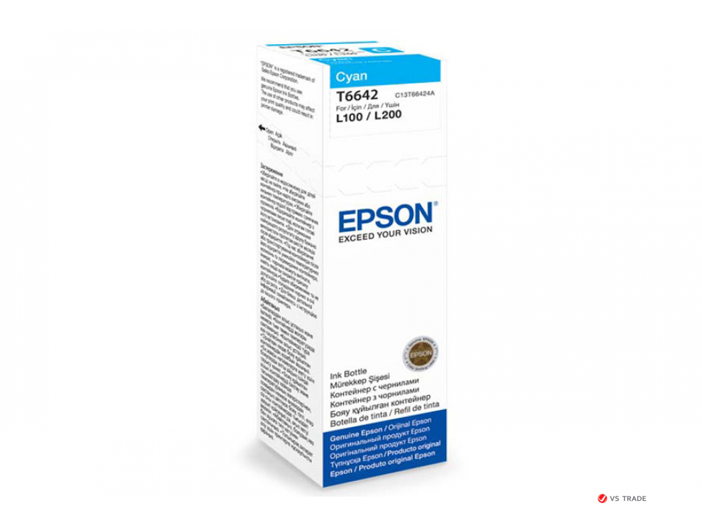 Контейнер с чернилами Epson C13T66424A L100/L200 Cyan 