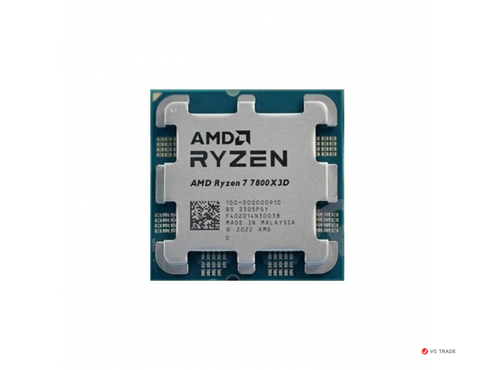 Процессор AMD Ryzen 7 7800X3D, AM5, 8C/16T, 4.2GHz base, 5.0GHz Turbo, L3 96Mb, 100-000000910, Tray