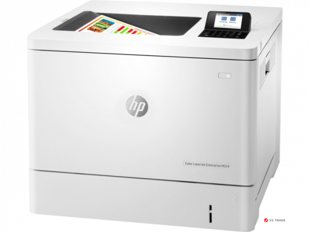 Принтер лазерный цветной HP LJ Enterprise Сolor 7ZU81A M554dn, A4, 33 стр/мин, 1ГБ, 1,2 ГГц