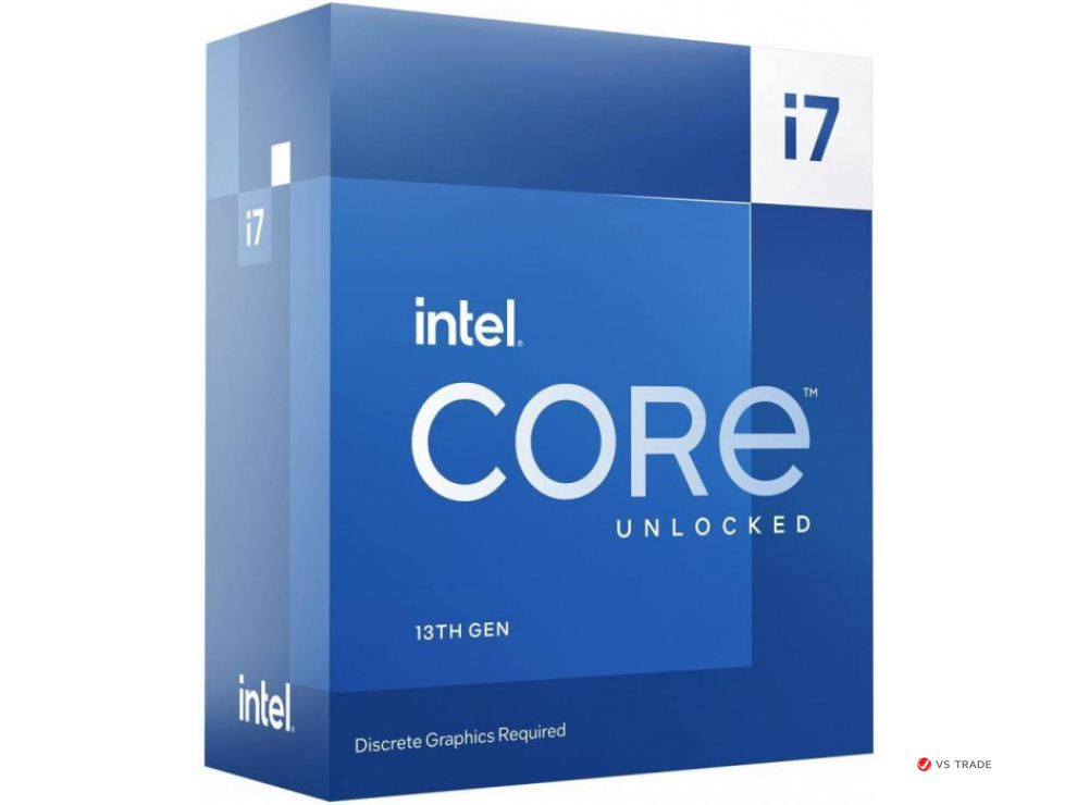 Процессор Core i7-13700F 3.4GHz, 16C/24T, 30Mb Intel Smart Cache, TDP125W, LGA1700, BX8071513700KF