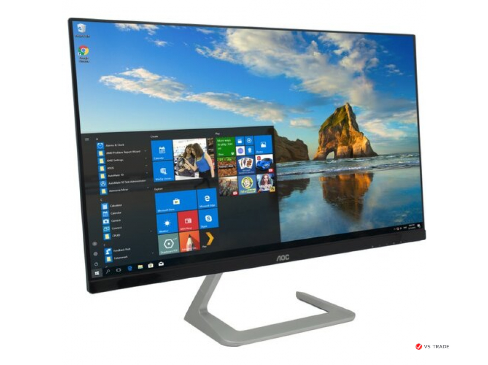 Монитор AOC Q27T1 IPS,27",16:9 QHD(2560x1440x75 Hz),350cd/m2,1000:1,50M:1,178/178,5ms,DP,2xHDMI,Black