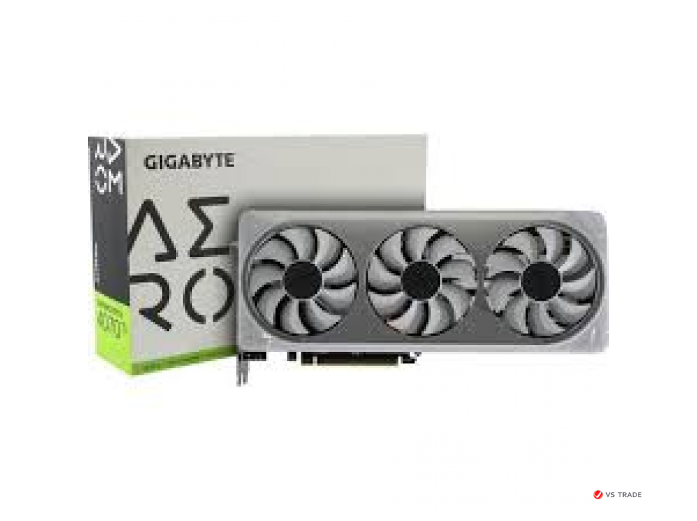Видеокарта Gigabyte GV-N407TSAERO OC-16GD, 16Gb GDDR6X, 256Bit Interface, 8448 Cuda Cores, HDMI, DP, BOX