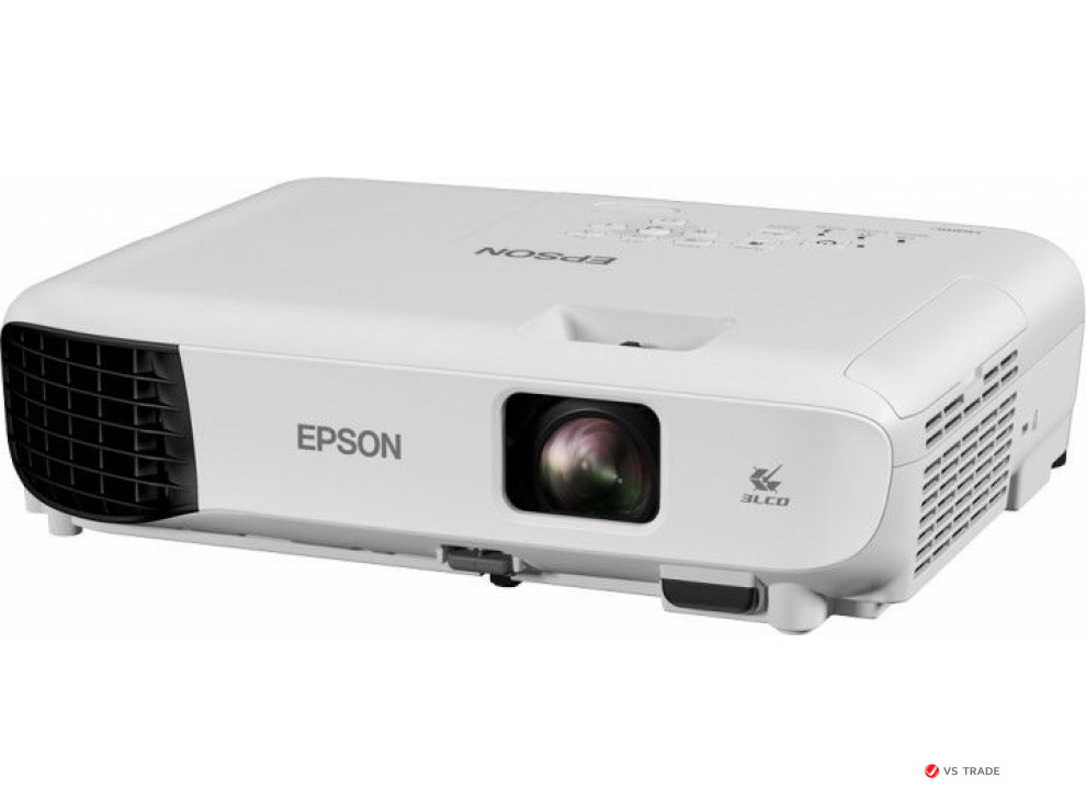 Проектор универсальный Epson EB-E10, 3LCD, 0.55" LCD, XGA (1024x768), 3600lm, 4:3, 15000:1, VGA, HDMI, USB Type B