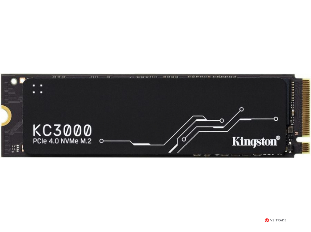 Твердотельный накопитель SSD Kingston KC3000 2TB M.2 2280 NVMe PCIe Gen 4.0 x4 3D TLC NAND, Read Up to 7000, write Up to