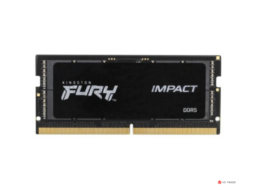 ОЗУ для ноутбука Kingston Fury Impact SO DIMM DDR5,16GB(16GBx1)4800MT/s Non ECC SODIMM,1RX8,KF548S38IB-16