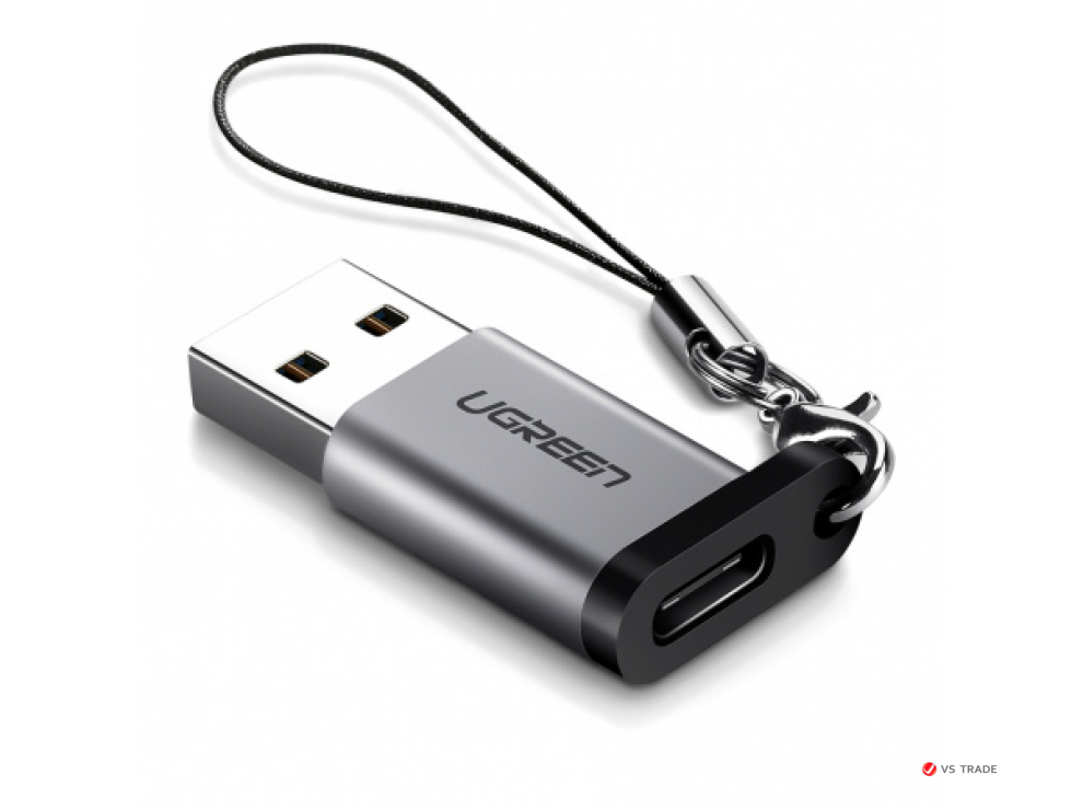 Адаптер UGREEN US276 USB 3.0-A to USB-C M/F, 50533, Gray