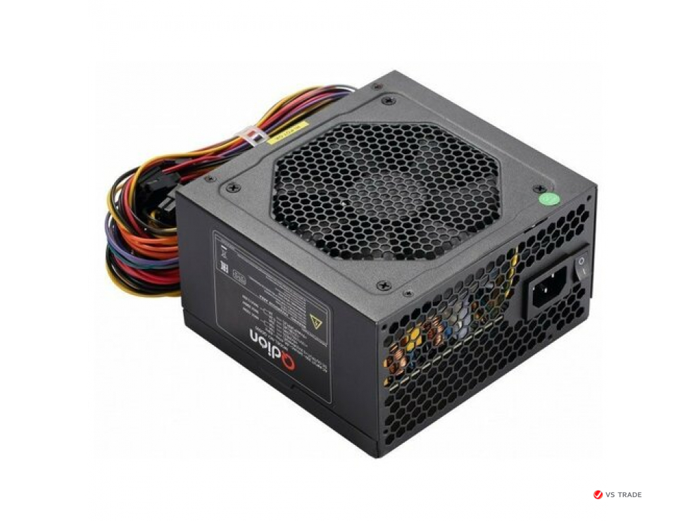 Блок питания ATX QD-400PNR, Ball Bearing Fan 12cm, 24+4pin, CPU4+4, 3*sata,2*molex,1*fdd pin, black coating OEM