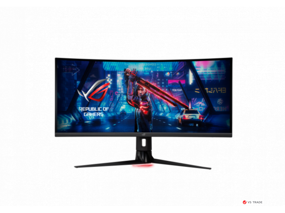 Монитор ASUS XG349C 34" IPS Curved 1900R,21:9 UWQHD (3440x1440x180Hz),400cd/m2,1000:1,178/178,1ms,HDMI,DP,G-SYNC,HDR400