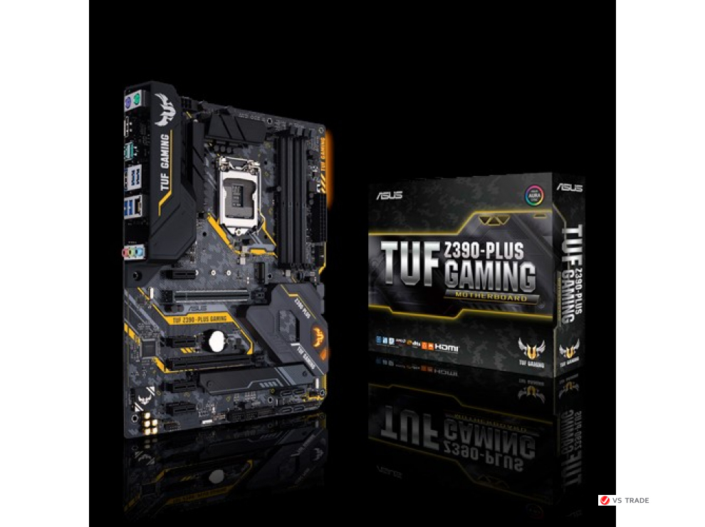 Сист. плата Asus TUF Z390-PLUS GAMING, Z390, S1151, 4xDIMM DDR4, 2xPCI-E x16, 4xPCI-E x1, 2xM.2, 6xSATA, DP, HDMI, ATX