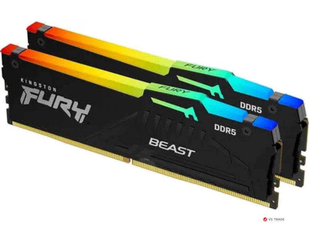 Набор модулей памяти Kingston Fury 64G DDR5 (32x2), 6000MHz, CL30, KF560C30BBAK2-64 retail