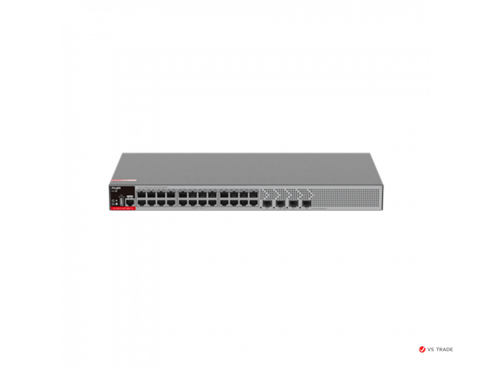 Коммутатор RUIJIE RG-S2915-24GT4MS-P-L managed L2+ PoE+ (24 x 10/100/1000 RJ45; 4 x 2.5GE/1GE SFP ports 370W PoE)