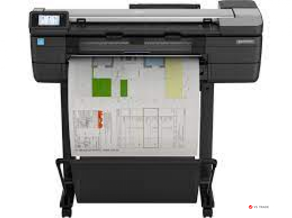 МФУ А1 HP DesignJet T830 24in F9A28D, печать A1 26сек/А1, 81 стр А1/час; скан до 12см/сек, USB 3.0, Wi-Fi