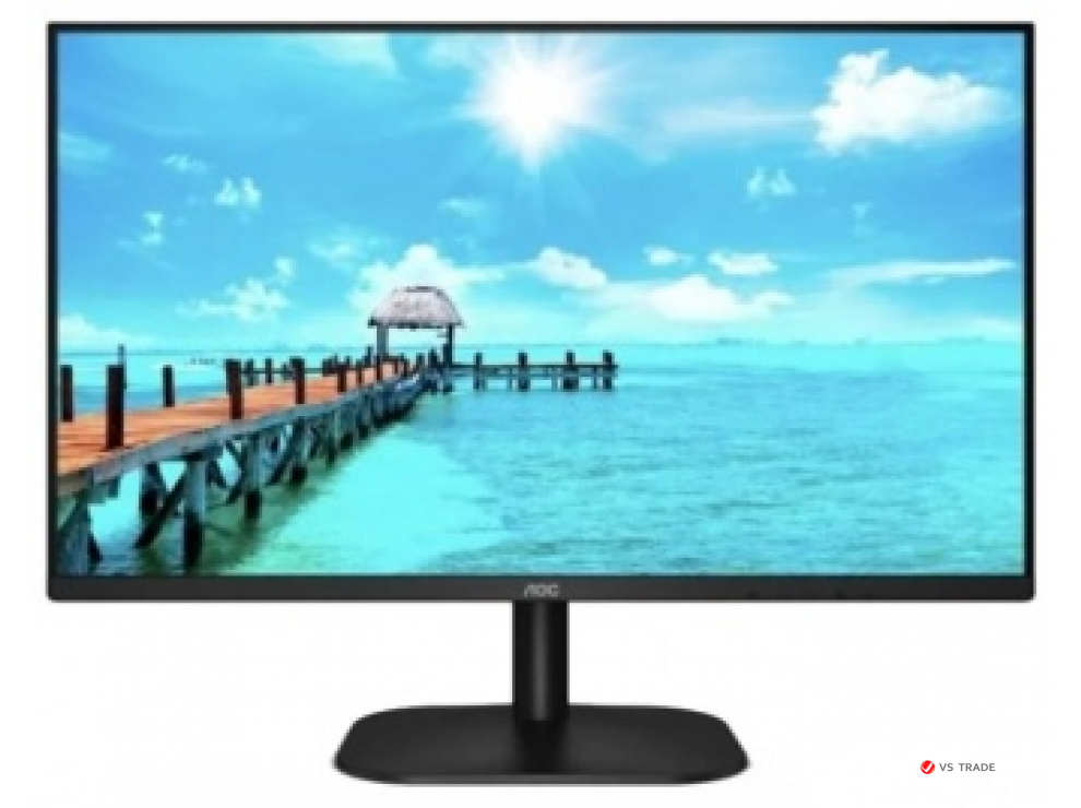 Монитор AOC 27B2H IPS,27",16:9 FHD (1920x1080 при 75 Hz),250cd/m2,1000:1,20M:1,178/178,7ms,VGA,HDMI,Black