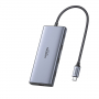 Конвертер Ugreen CM639 USB-C to 1*USB3.0+2*USB2.0+USB-C3.0+2*HDMI+RJ45 Gigabit+SDamp;TF +PD port 15534