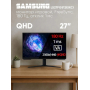Монитор Samsung 27" Odyssey G5 QHD VA LS27FG512EIXCI 180Гц/1мс/300 кд/м2 2xHDMI/DP