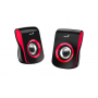 Колонки Genius SP-Q180 Red, 6W (3W x 2), USB питание, 20Hz-20KHz, 1,2 м, 3.5мм 31730026401