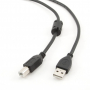 Кабель USB 2.0 Pro Cablexpert CCF-USB2-AMBM-10, AM/BM, 3м, экран, феррит.кольцо, черный, пакет