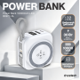 Пауэрбанк Сhoetech Power Bank B697C-WHSL 10000mAh LED display for Mobile and Apple watch