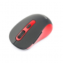 Мышь беспров. Gembird MUSW-221-R, чёрный/красный, 5 кнопки, 800/1200/1600DPI, 2.4ГГц
