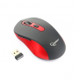 Мышь беспров. Gembird MUSW-221-R, чёрный/красный, 5 кнопки, 800/1200/1600DPI, 2.4ГГц
