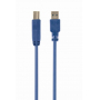 Кабель USB 3.0 Pro Gembird CCP-USB3-AMBM-10, AM/BM, 3м, экран, синий, пакет