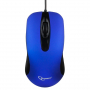 Мышь Gembird MOP-400-B, USB, синий, бесшумный клик, 2 кнопки, 1000 DPI,  soft-touch, 1.45м, блистер