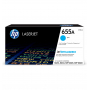Картридж лазерный HP CF451A LaserJet 655A, оригинальный, голубой