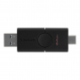 USB- Flash Kingston 64Gb, DataTraveler Duo, USB 3.2 Gen1 + Type-C, DTDE/64GB, Black