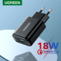 Зарядное устройство UGREEN CD122 QC3.0 USB Fast Charger EU (Black), 70273