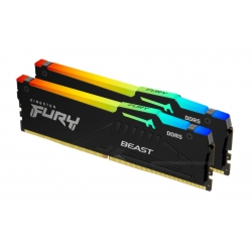 ОЗУ Kingston Fury Beast RGB 32Gb(16x2) 6000MHz DDR5 DIMM, CL40, 1.25v, KF560C40BBAK2-32 ОЗУ Kingston Fury Beast RGB 32Gb(16x2) 6000MHz DDR5 DIMM, CL40, 1.25v, KF560C40BBAK2-32