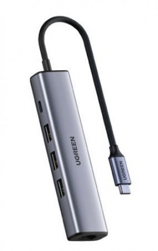 Aдаптер UGREEN CM475 UGREEN USB-C Multifunction Gigabit Ethernet Adapter with PD, 20932