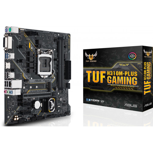 Сист. плата ASUS TUF H310M-PLUS GAMING R2.0, H310, 1151, 2xDIMM DDR4, PCI-E x16, 2xPCIx1, 4xSATA, DVI D, HDMI, mATX Сист. плата ASUS TUF H310M-PLUS GAMING R2.0, H310, 1151, 2xDIMM DDR4, PCI-E x16, 2xPCIx1, 4xSATA, DVI D, HDMI, mATX