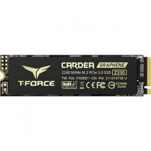 Твердотельный накопитель SSD T-FORCE M.2-2280 PCI-E Gen3x4 Z330 1TB BLACK RETAILW/HEAT STICKER TM8FP8001T0C311