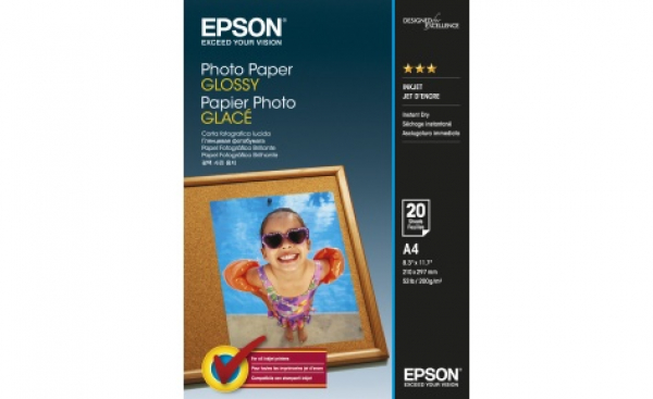 Бумага для струйной печати Epson C13S042538 Glossy Photo Paper, глянцевая, A4, 20 листов