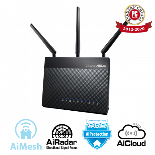 Маршрутизатор Asus RT-AC68U Wireless-AC1900 Dual-Band USB3.0 Gigabit Router, IEEE 802.11ac/a/b/g/n, 1300+600Mbps,AiCloud Маршрутизатор Asus RT-AC68U Wireless-AC1900 Dual-Band USB3.0 Gigabit Router, IEEE 802.11ac/a/b/g/n, 1300+600Mbps,AiCloud