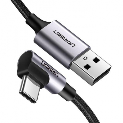 Кабель UGREEN US284 Angled USB AM to USB Type C Cable Angled 0.5m Кабель UGREEN US284 Angled USB AM to USB Type C Cable Angled 0.5m