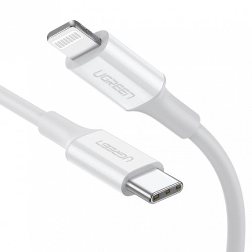 Кабель Ugreen US171 Lightning To Type-C 2.0 Male Cable White 1M, 10493 Кабель Ugreen US171 Lightning To Type-C 2.0 Male Cable White 1M, 10493