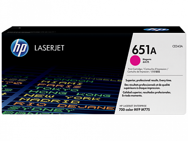 Картридж лазерный HP 651A, 16 000 страниц для Color LaserJet, CE343A