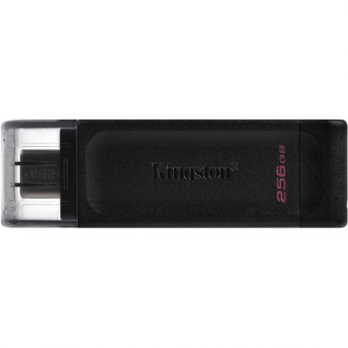 USB Flash Kingston 256 GB, Data Traveler 70, USB 3.2, Type-C, Black, DT70/256GB