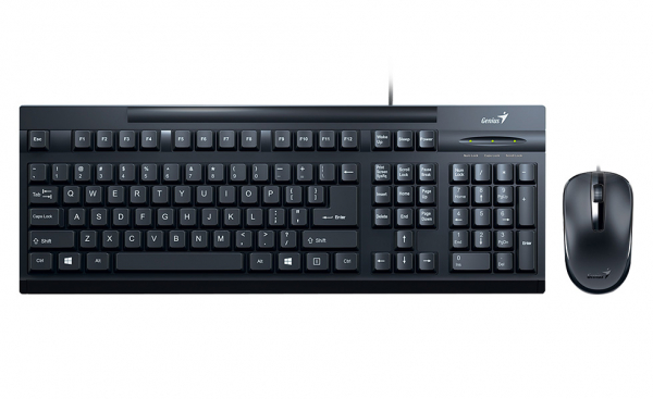 Клавиатура+ мышка Genius KM-125, USB, Black, RU, CB, 31330209102