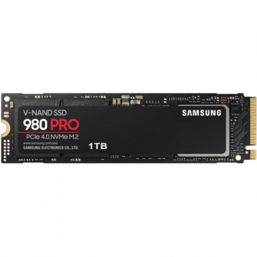 Твердотельный накопитель Samsung 980, MZ-V8P1T0BW, 1000 ГБ, M.2 2280 PCI-E, чтение: 7000 МБ/с, запись: 5000 МБ/с, TLC
