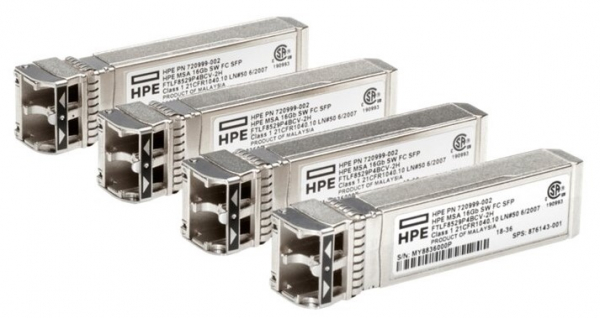 Комплект трансиверов C8R24B HPE MSA 16Gb Short Wave Fibre Channel SFP+ 4-pack Transceiver