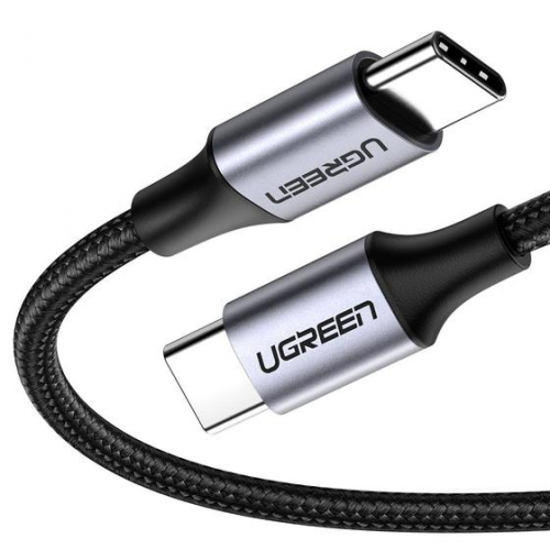 Кабель UGREEN US261 USB 2.0 C M/M Round Cable Nickel Plating Aluminum Shell 1m (Gray Black) Кабель UGREEN US261 USB 2.0 C M/M Round Cable Nickel Plating Aluminum Shell 1m (Gray Black)