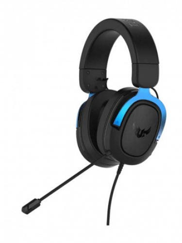 Игровая гарнитура ASUS TUF Gaming H3 черно-синяя, звучание в формате 7.1, глубокий бас, эргономичные амбушюры Игровая гарнитура ASUS TUF Gaming H3 черно-синяя, звучание в формате 7.1, глубокий бас, эргономичные амбушюры